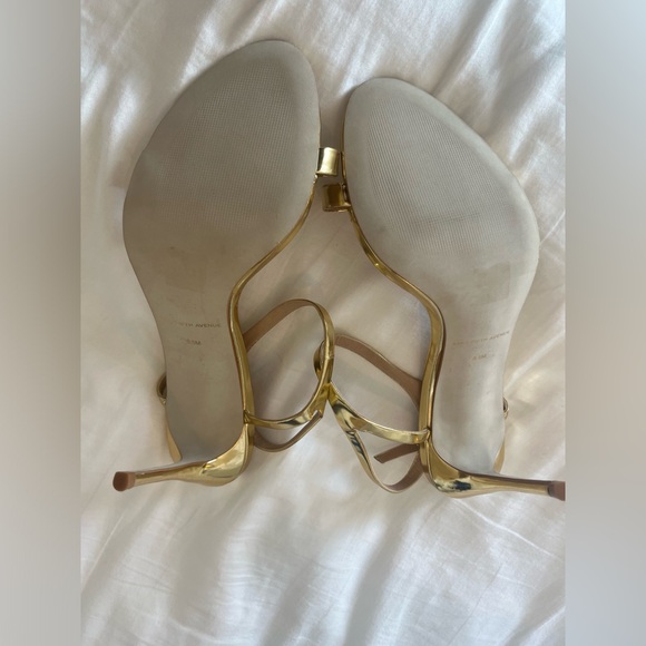 Saks Fifth Avenue Gold Heels - Picture 3 of 4